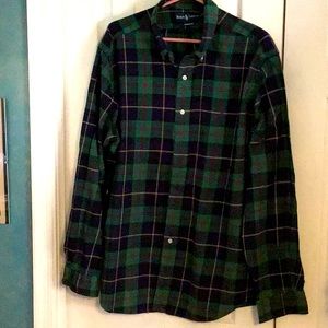 Ralph Lauren LS XL plaid men’s shirt EUC
